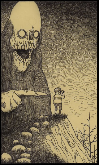 Illustration for article titled What if Edward Gorey drew Lovecraft's unspeakable horrors?